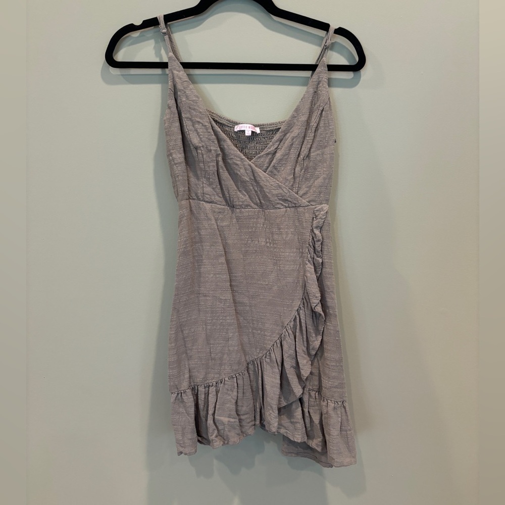 Dusty green mini dress